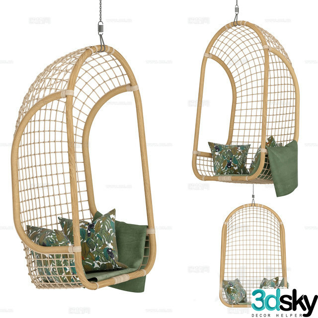 3d model of hanging chair