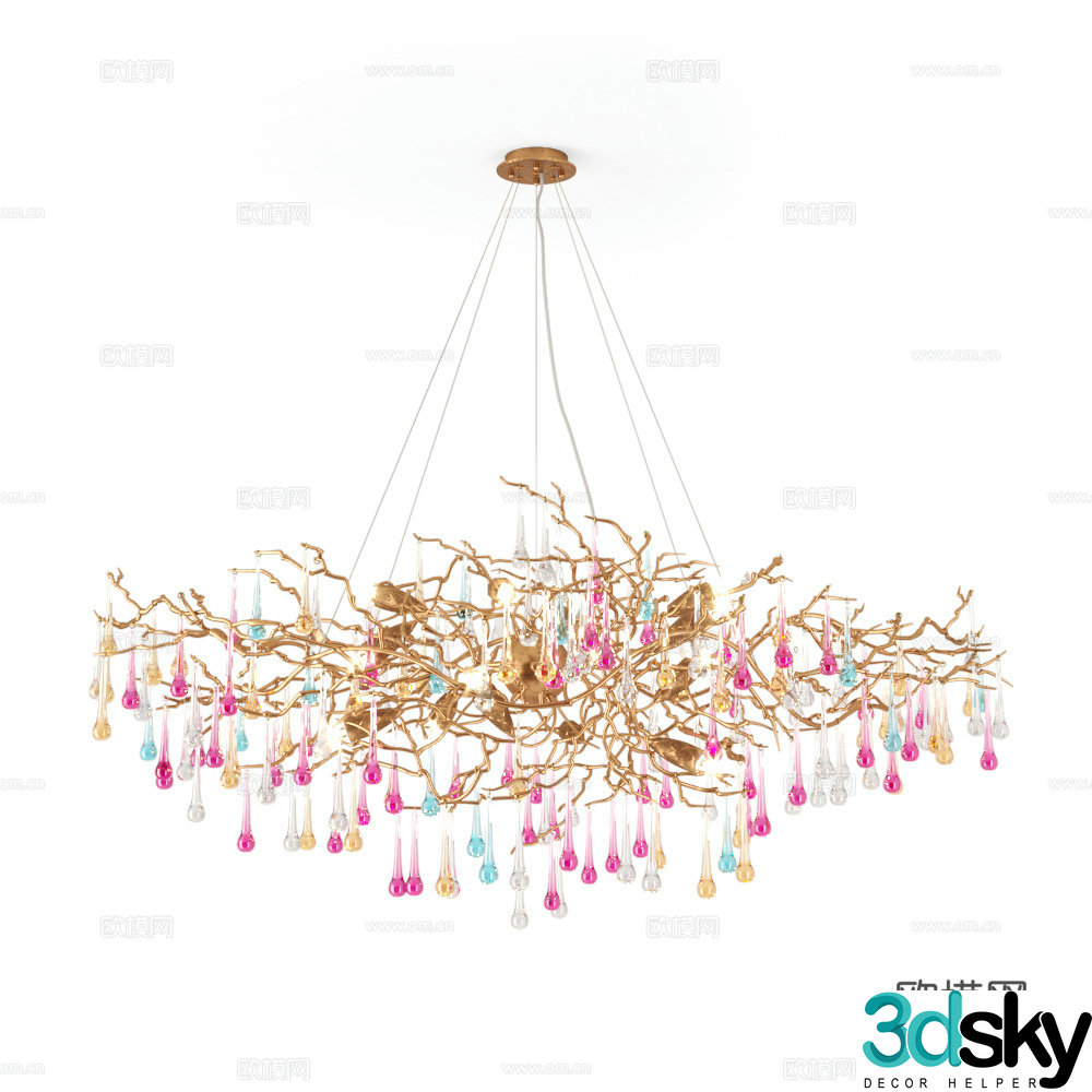 Modern children’s decorative chandelier 3d model