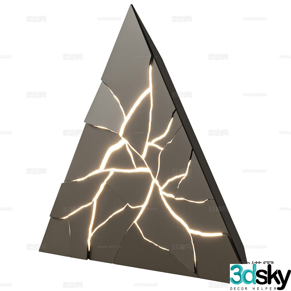 Modern decorative lamp sculpture 3d model