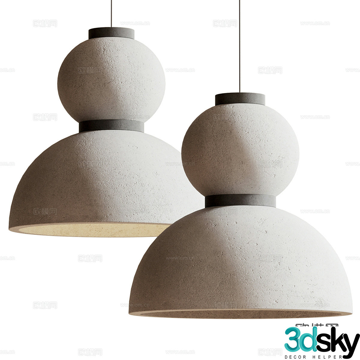 New Chinese style Wasabi Decorative Chandelier 3D Model
