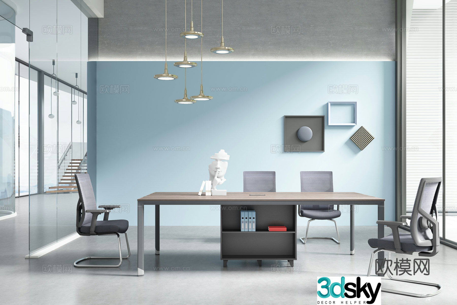 Working office space office area 3d model