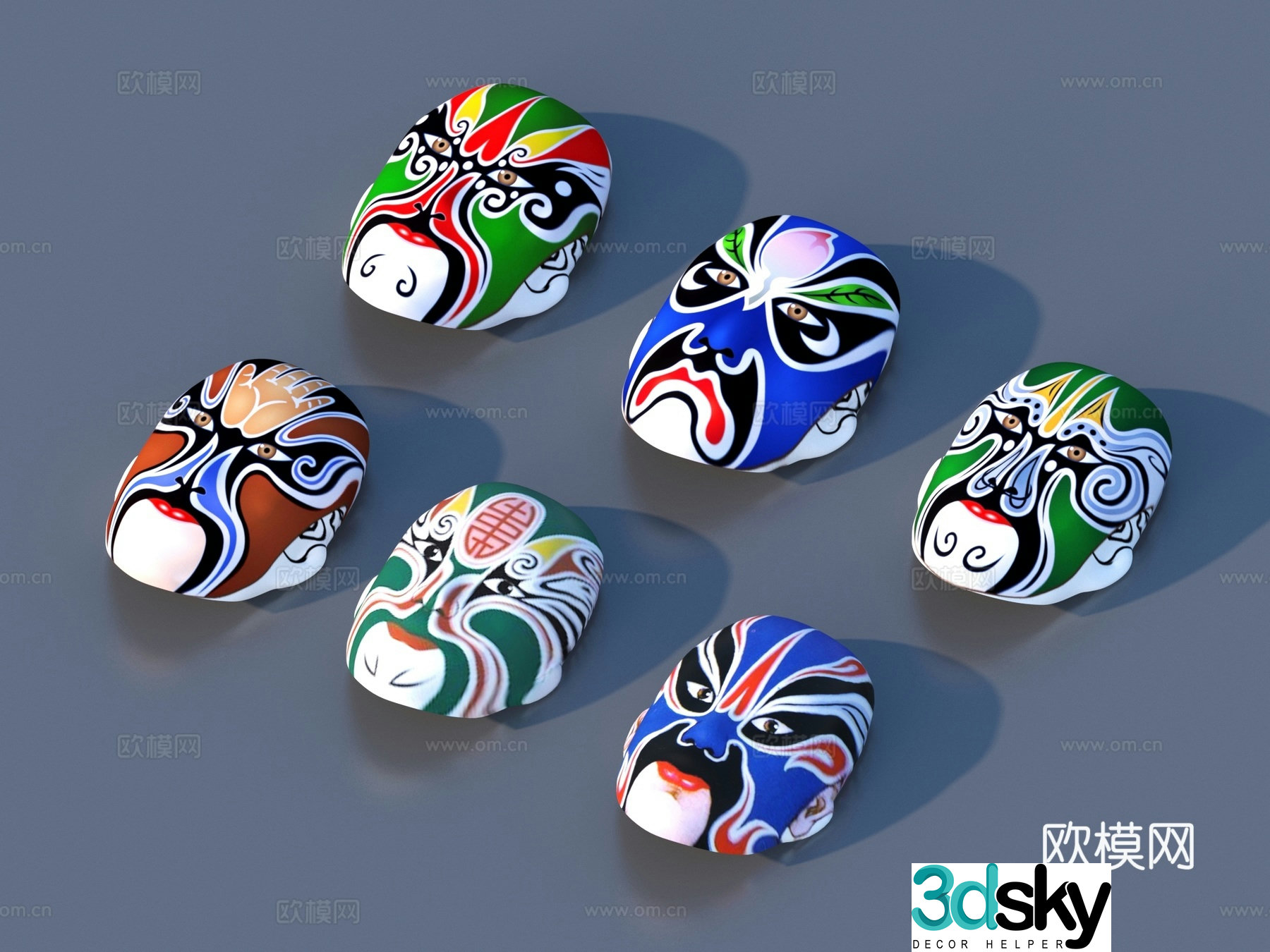 Facebook Peking Opera Facebook Cultural Supplies Opera Facebook 3D Model