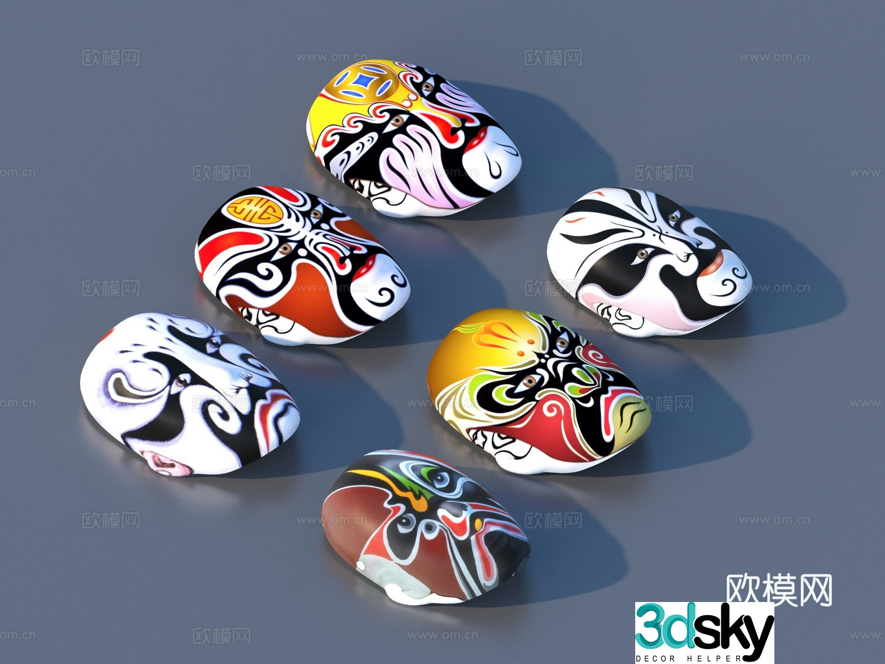Facebook Peking Opera Facebook Cultural Supplies Opera Facebook 3D Model