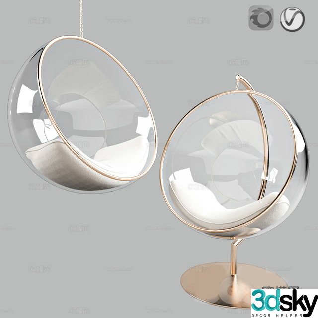 3d model of hanging chair