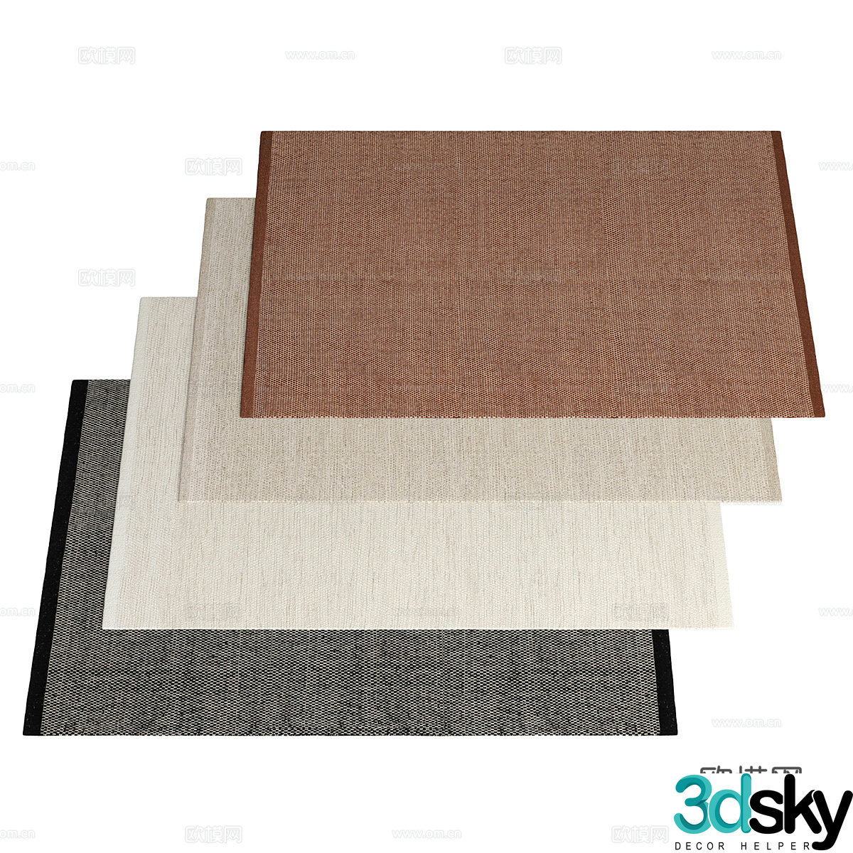 Square carpet 3d model