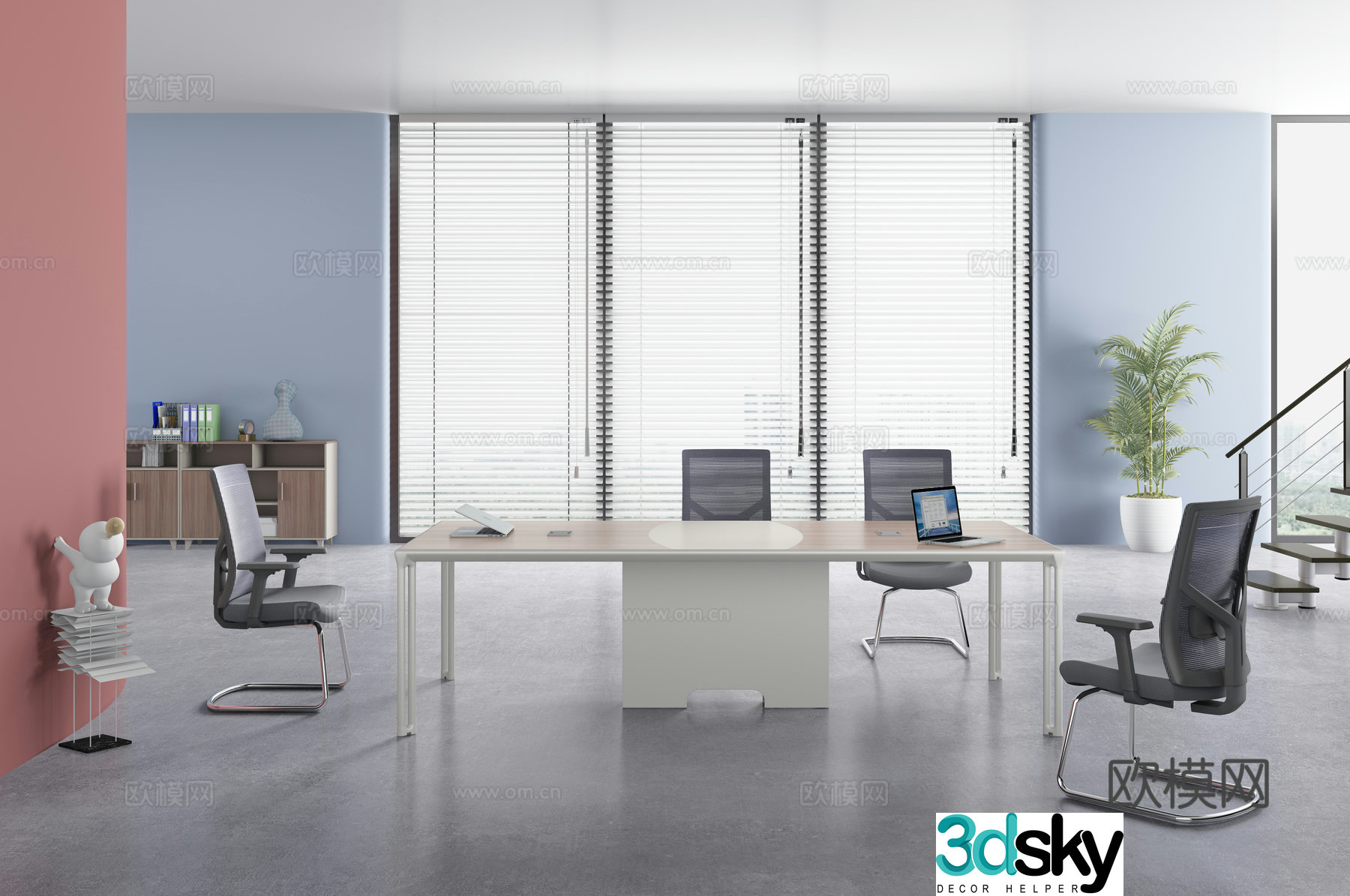 Working office space office 3d model