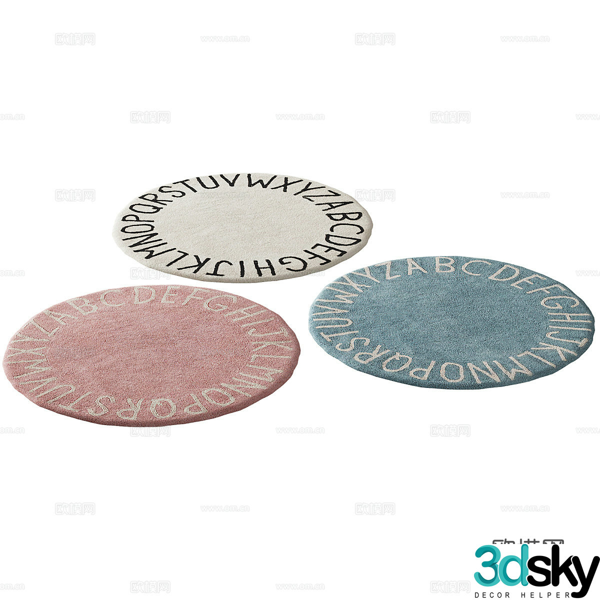 3d model of circular carpet