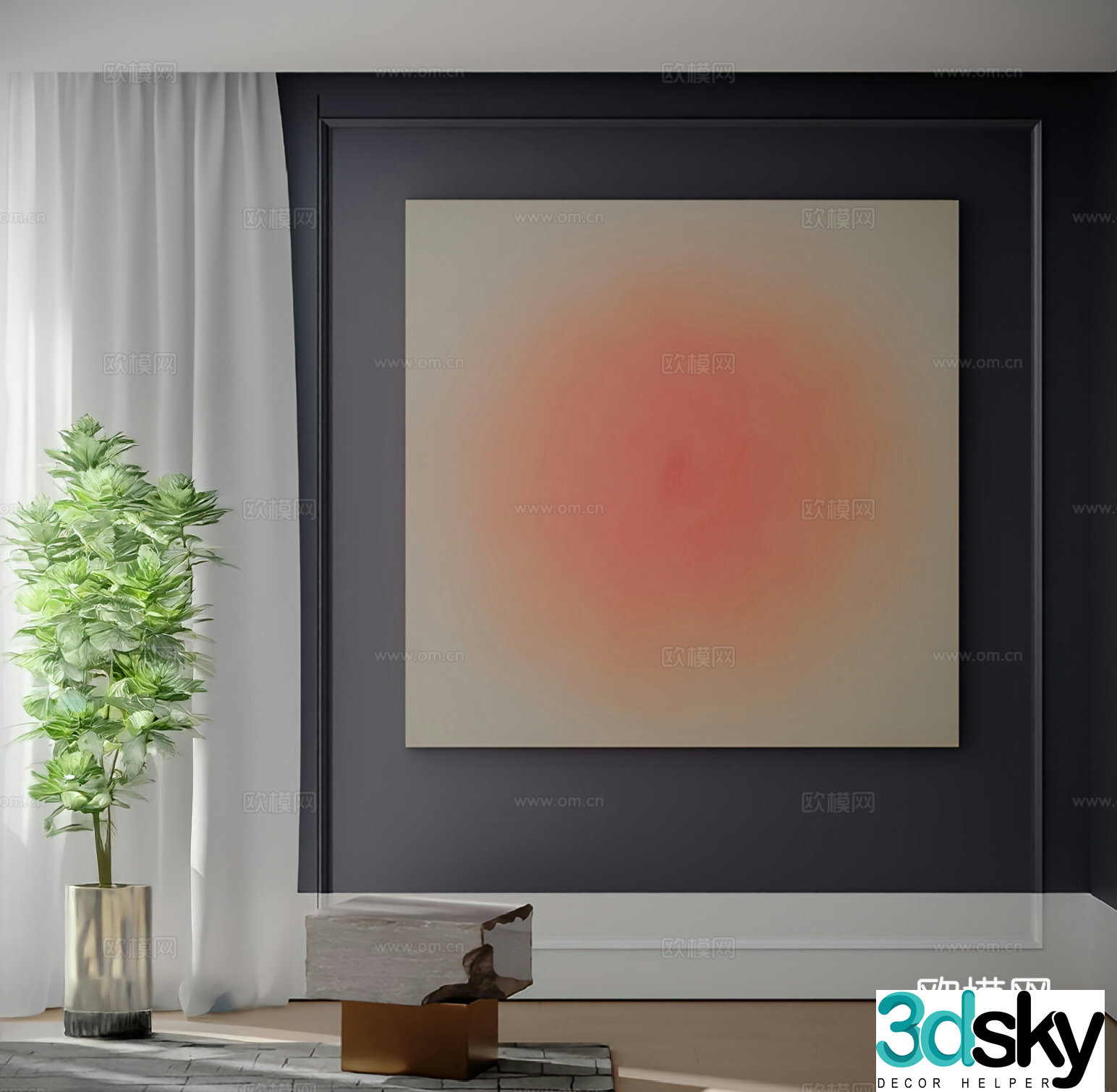 Italian minimalist hanging paintings oil paintings living room hanging paintings entrance hanging paintings study hanging paintings bedroom hanging paintings 3D model