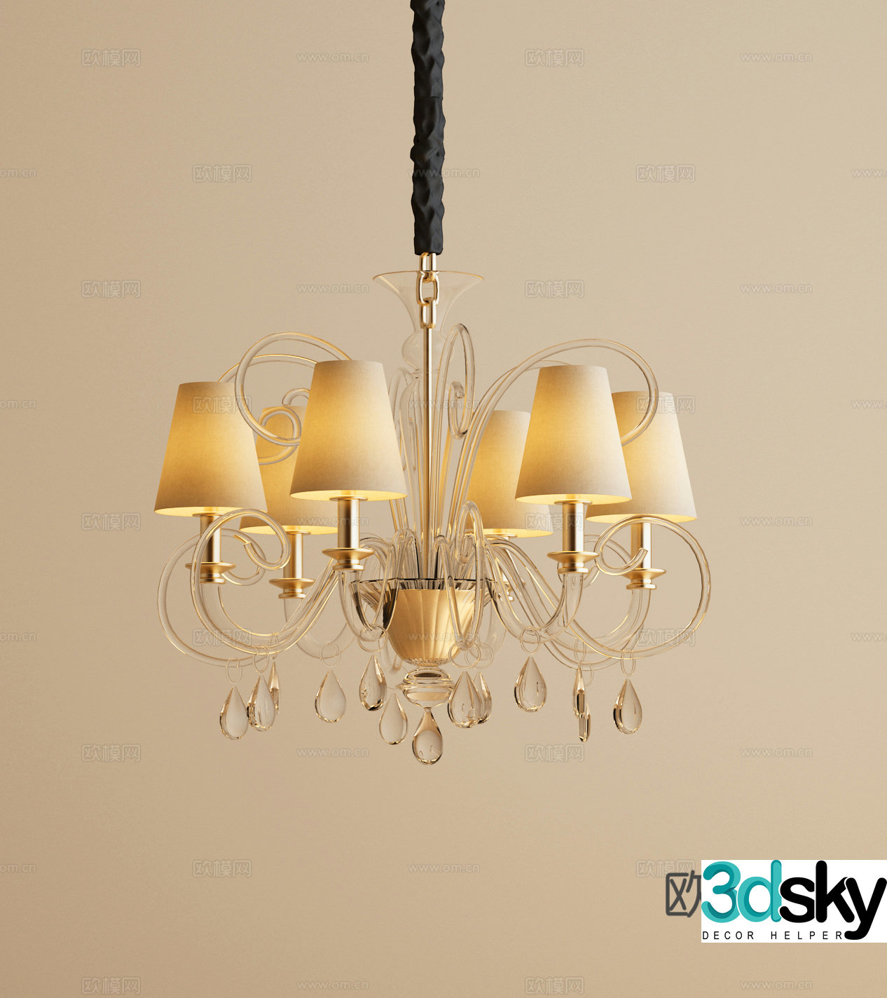 Modern French chandeliers Modern American chandeliers European chandeliers 3D model