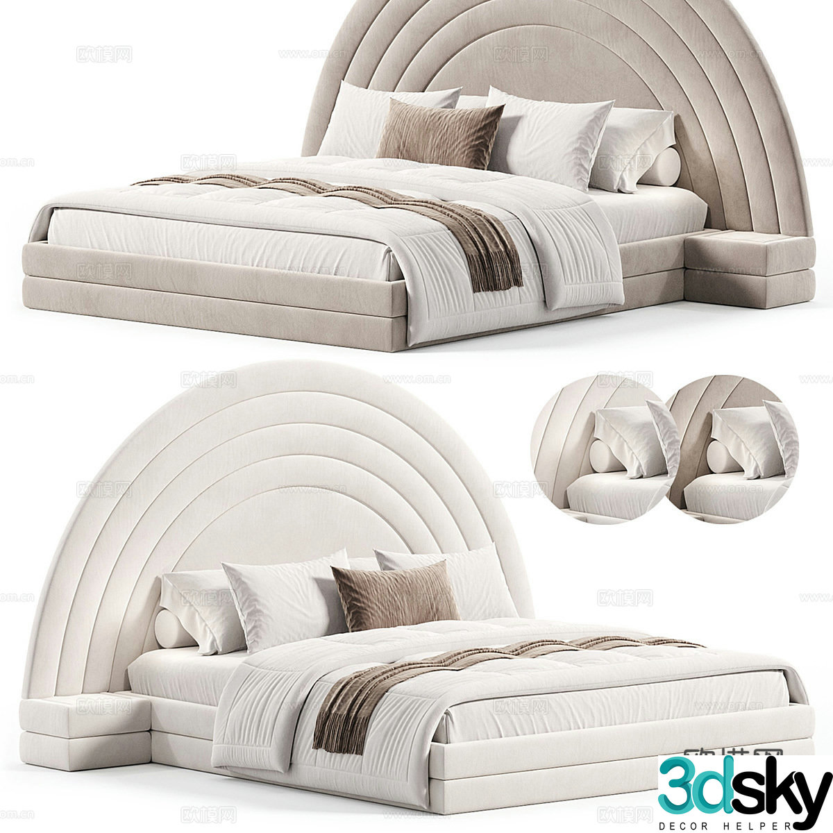 Double bed 3d model
