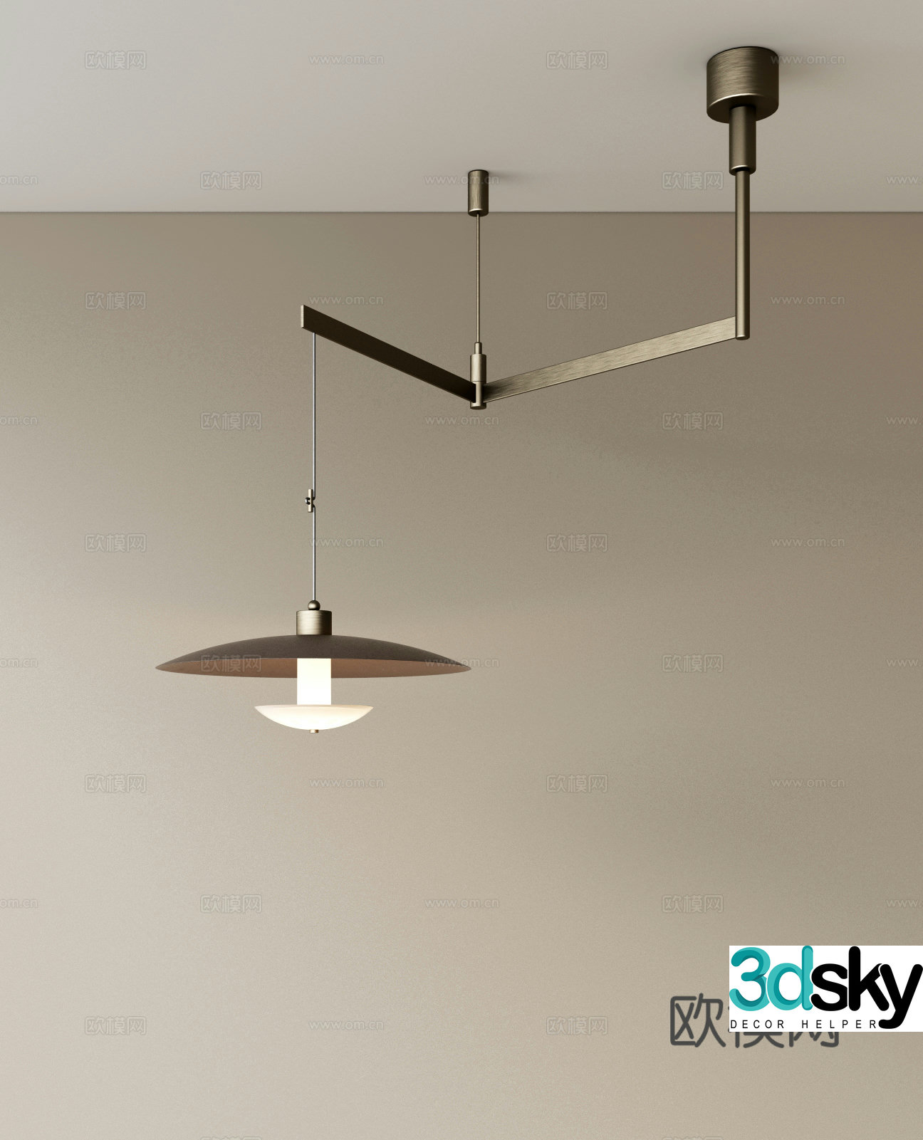 Modern metal chandeliers restaurant chandeliers kitchen chandeliers 3d model