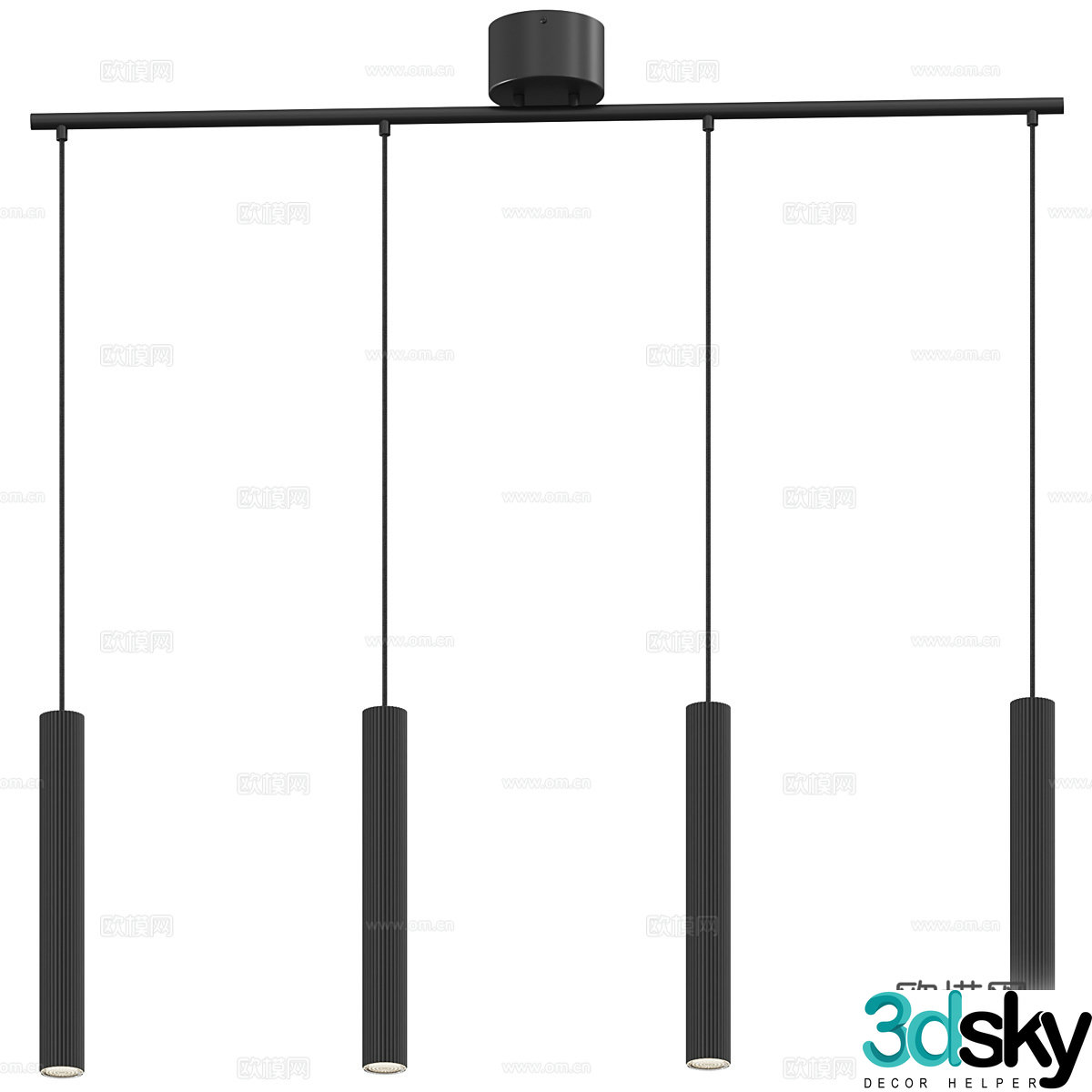 Modern Italian minimalist Nordlux – Vico 4 chandelier 3d model