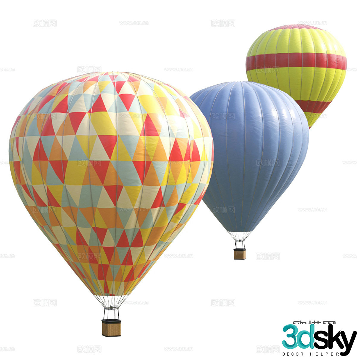 Montgolfier Hot Air Balloon 3D Model