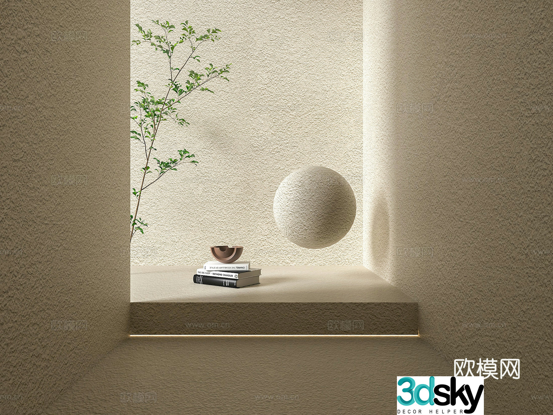 Texture paint Art paint Diatom mud wall Modern microcement Beige paint Cream style paint 3D model