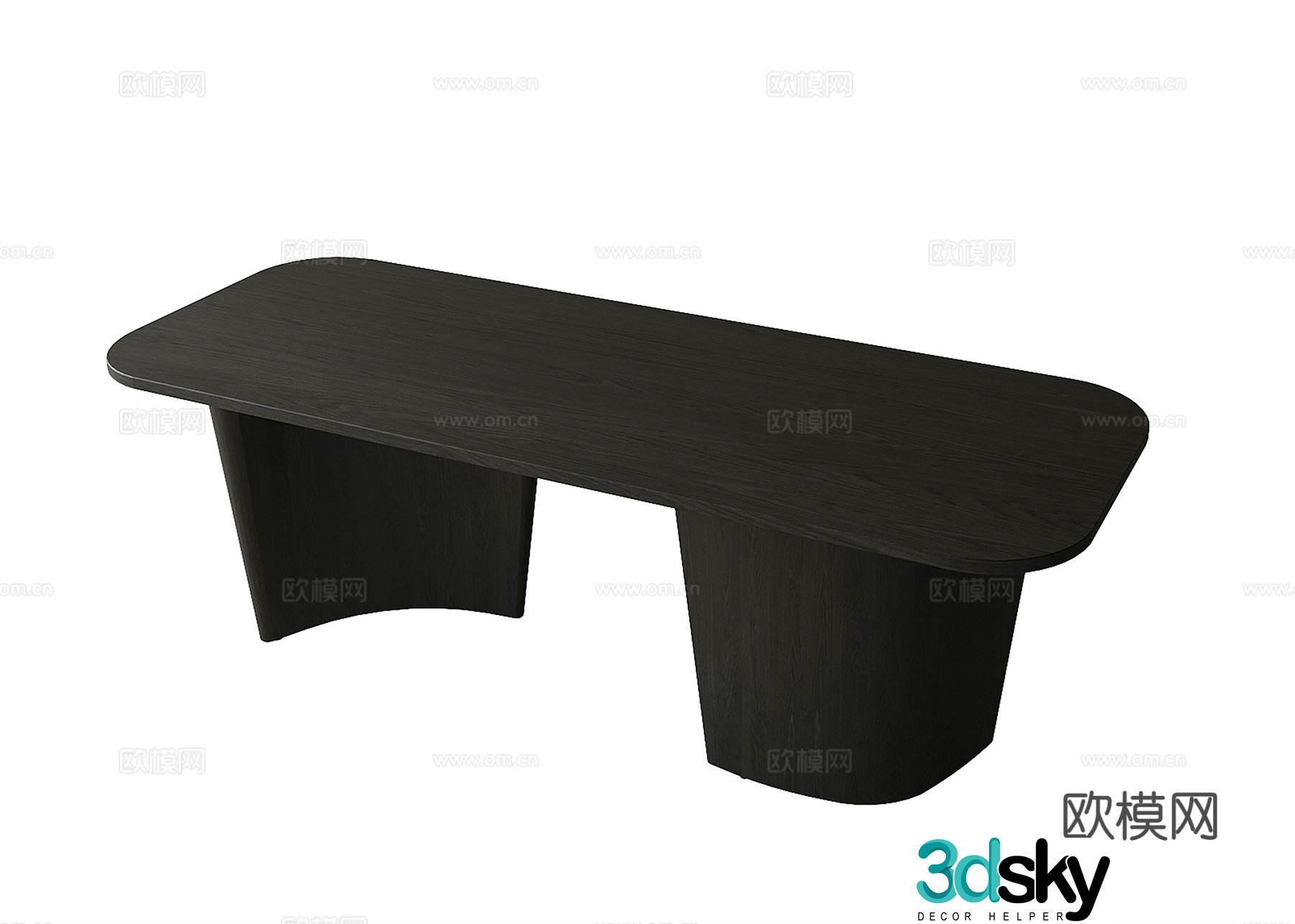 Modern dining table desk tea table 3d model