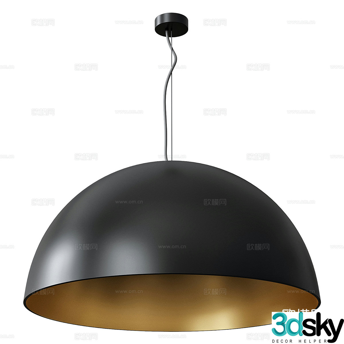 Modern Italian Dome chandelier 3d model