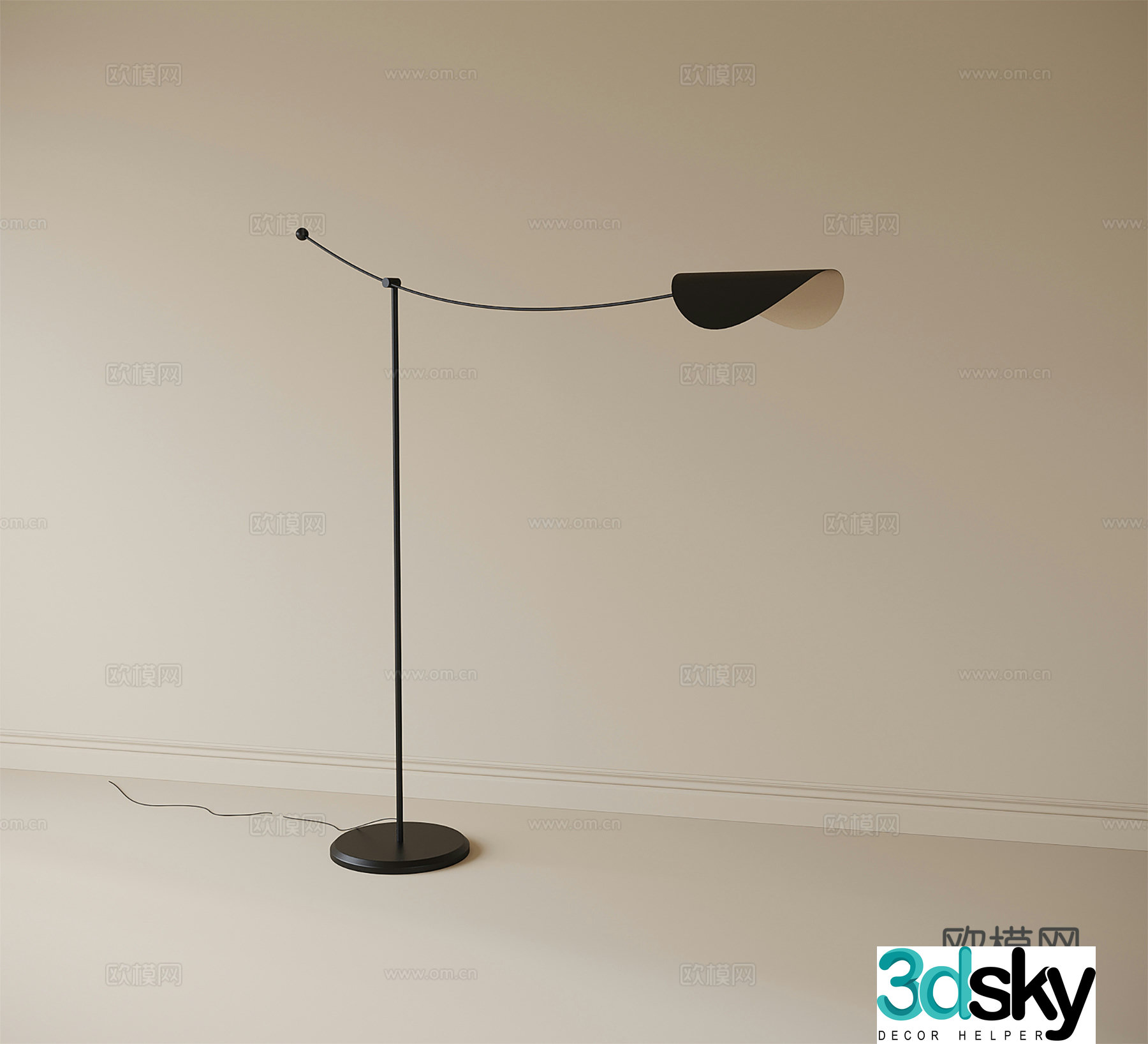 Modern floor lamp 3d model