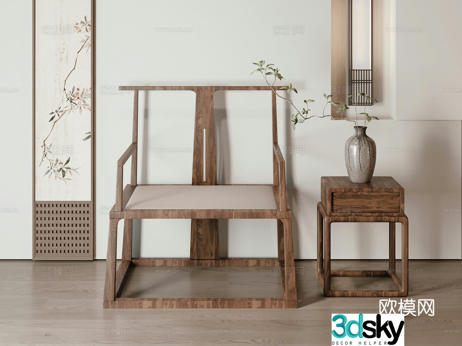 New Chinese chair 3d model