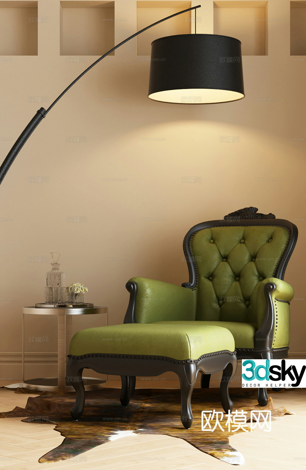 American single sofa American sofa Modern American sofa 3D model
