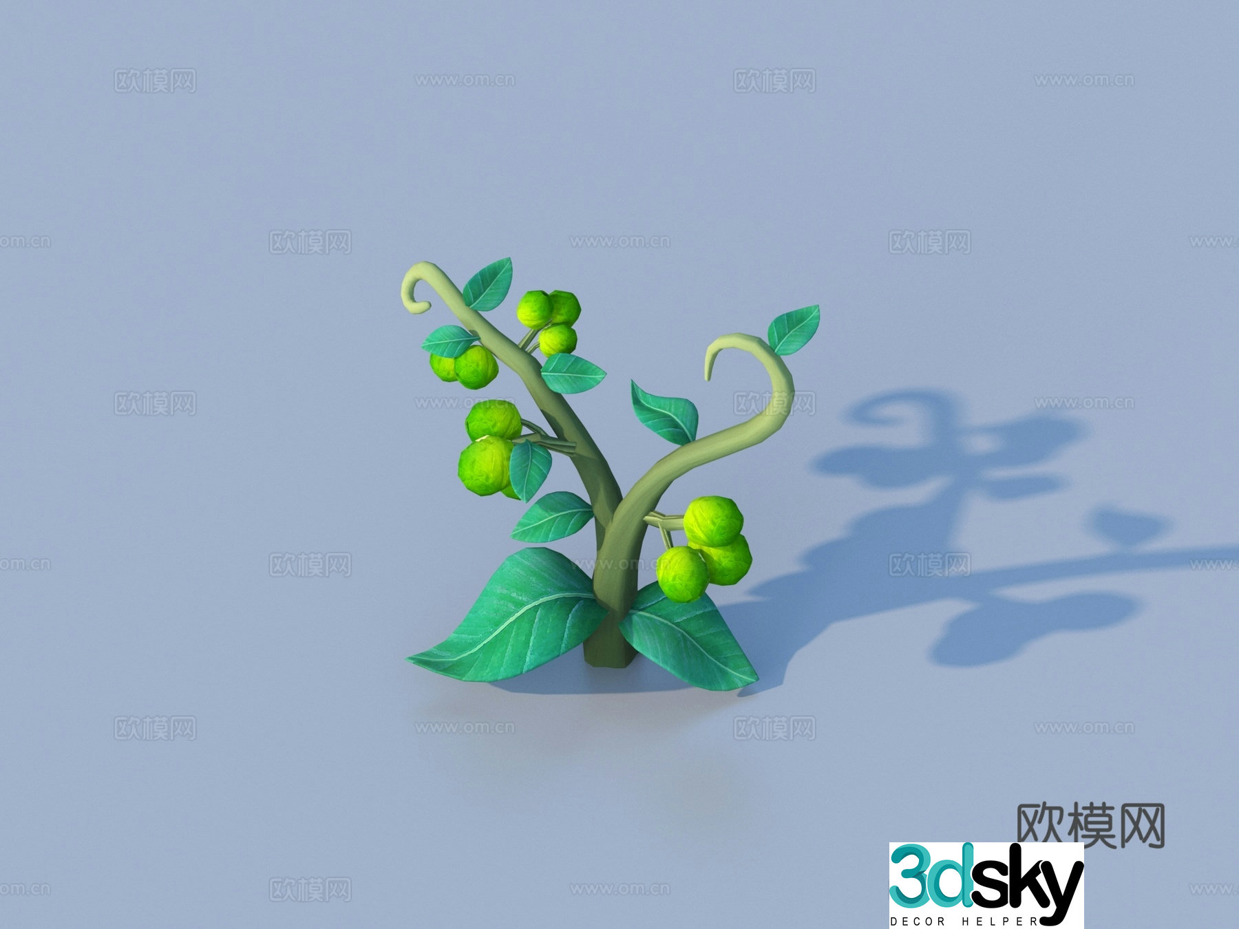 Cartoon Plants Shrub Flowers and Plants 3d Model