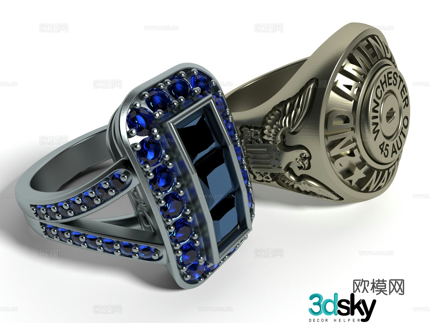 Modern style jewelry 3d model