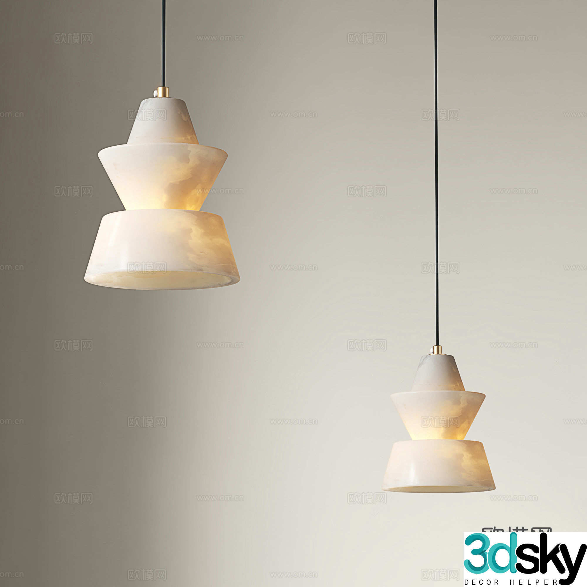 Modern simple chandeliers restaurant chandeliers light luxury chandeliers Italian chandeliers bedside chandeliers 3D model