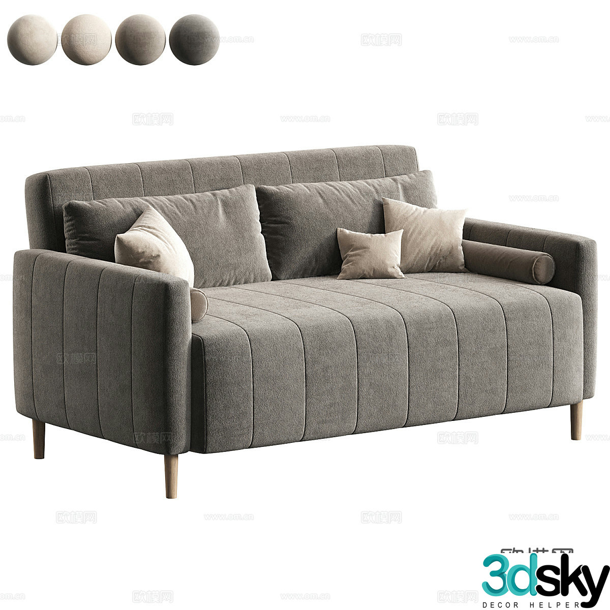 Modern Italian Mare mini sofa 3d model