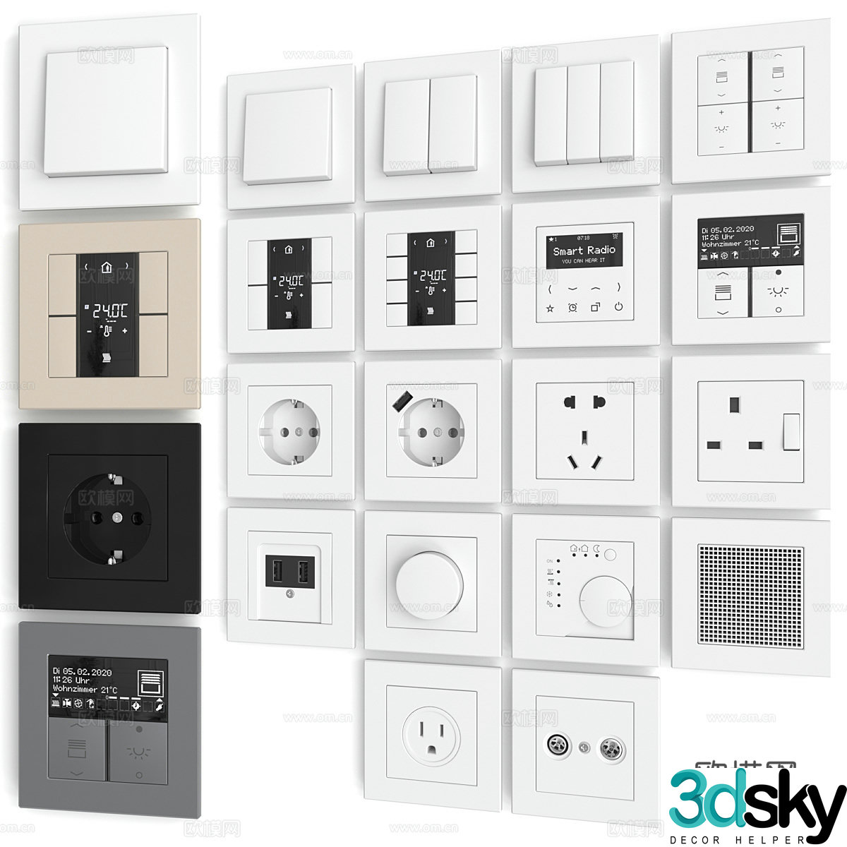 Switch socket 3d model