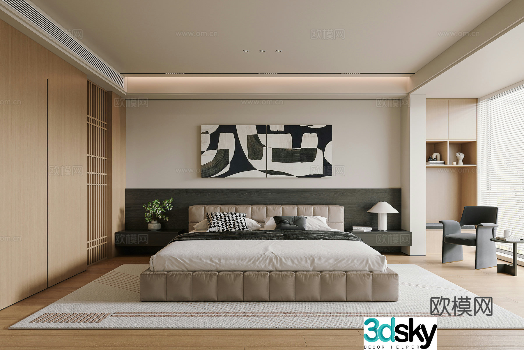 Modern bedroom 3d model