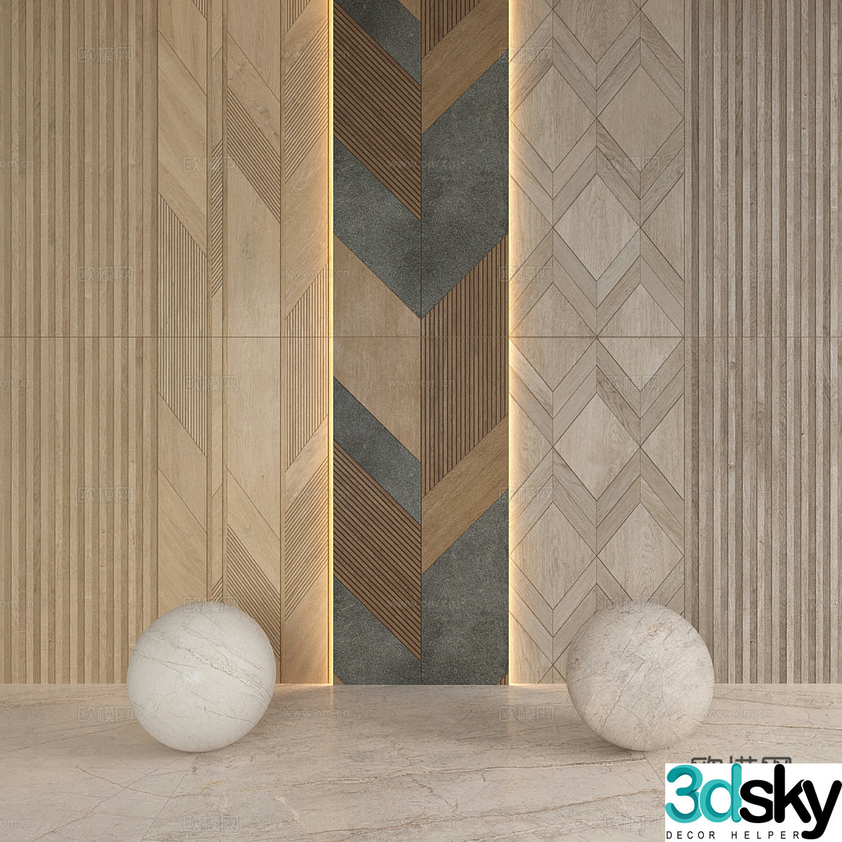 Floor tiles Antique tiles Ceramic tiles Soft light tiles 3d model