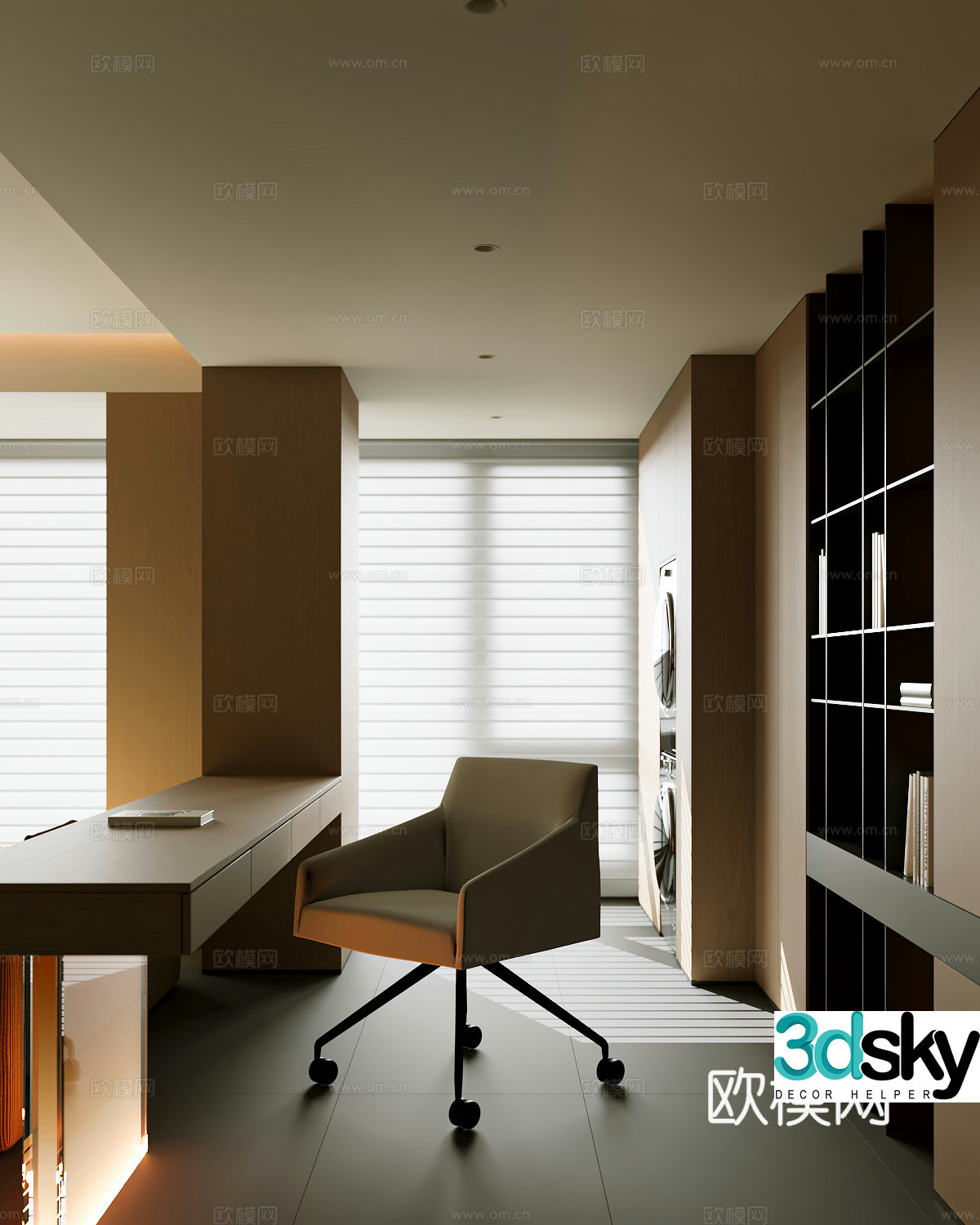 Modern study 3d model