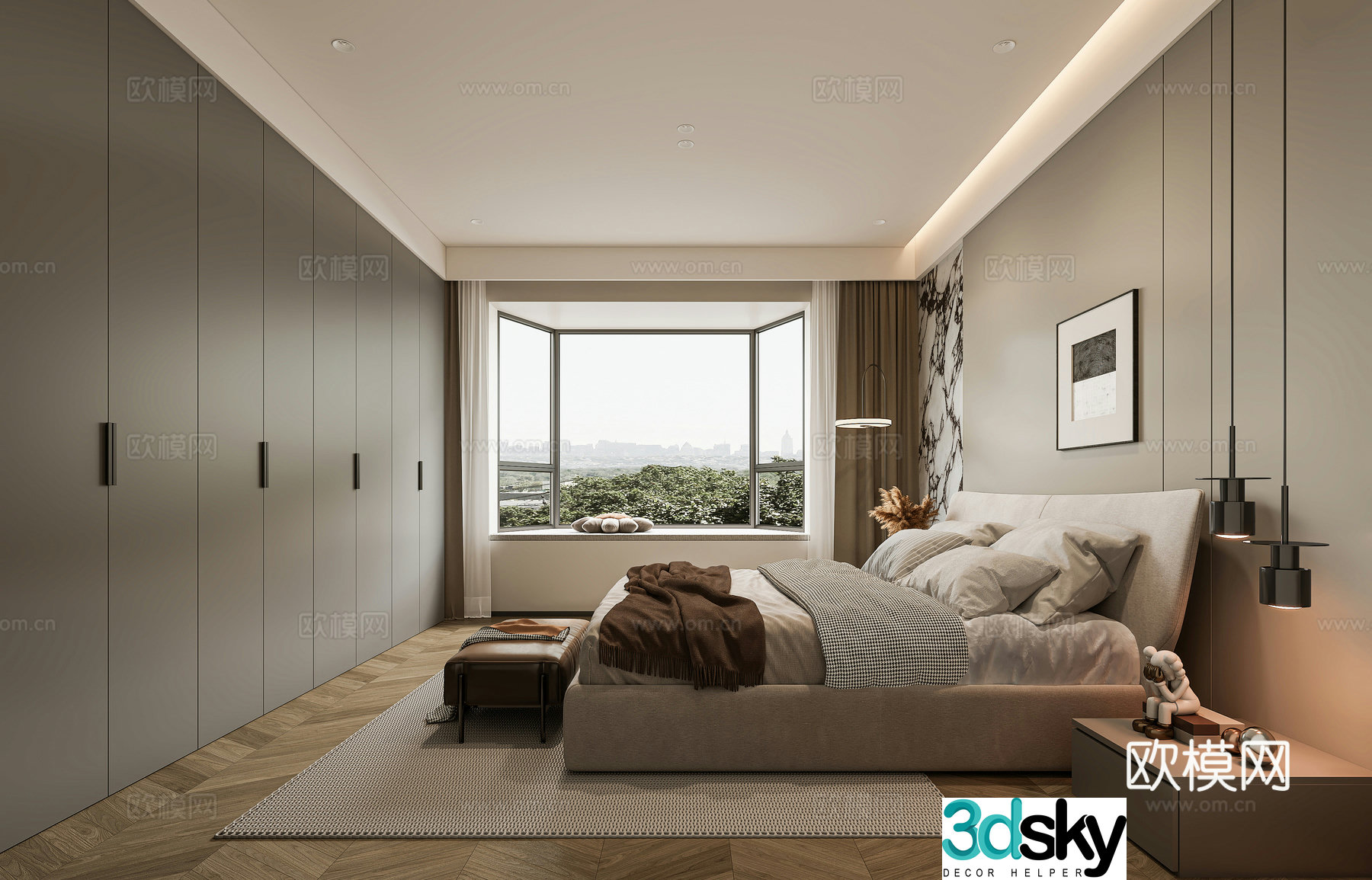 Modern bedroom 3d model