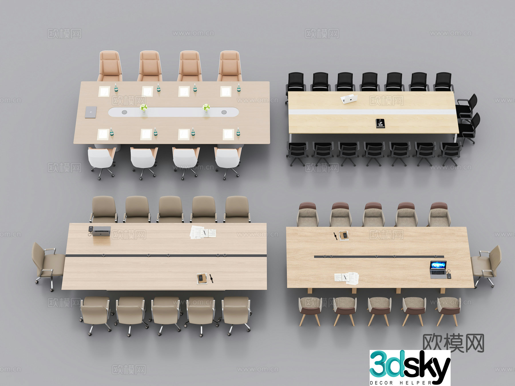 Modern simple office desk and chair office desk and chair combination employee desk office area office desk and chair 3D model