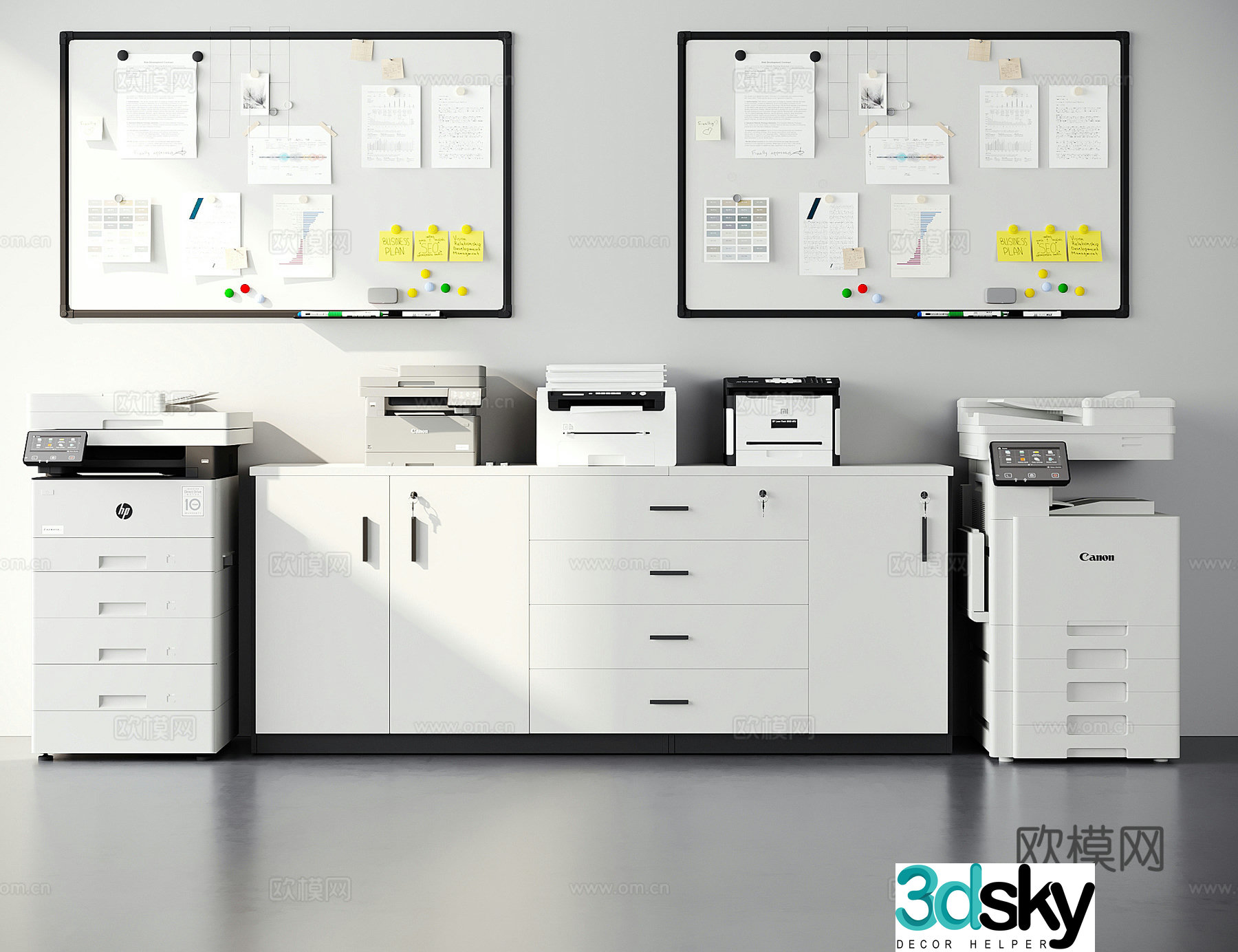 Printer File Cabinet 3D Model