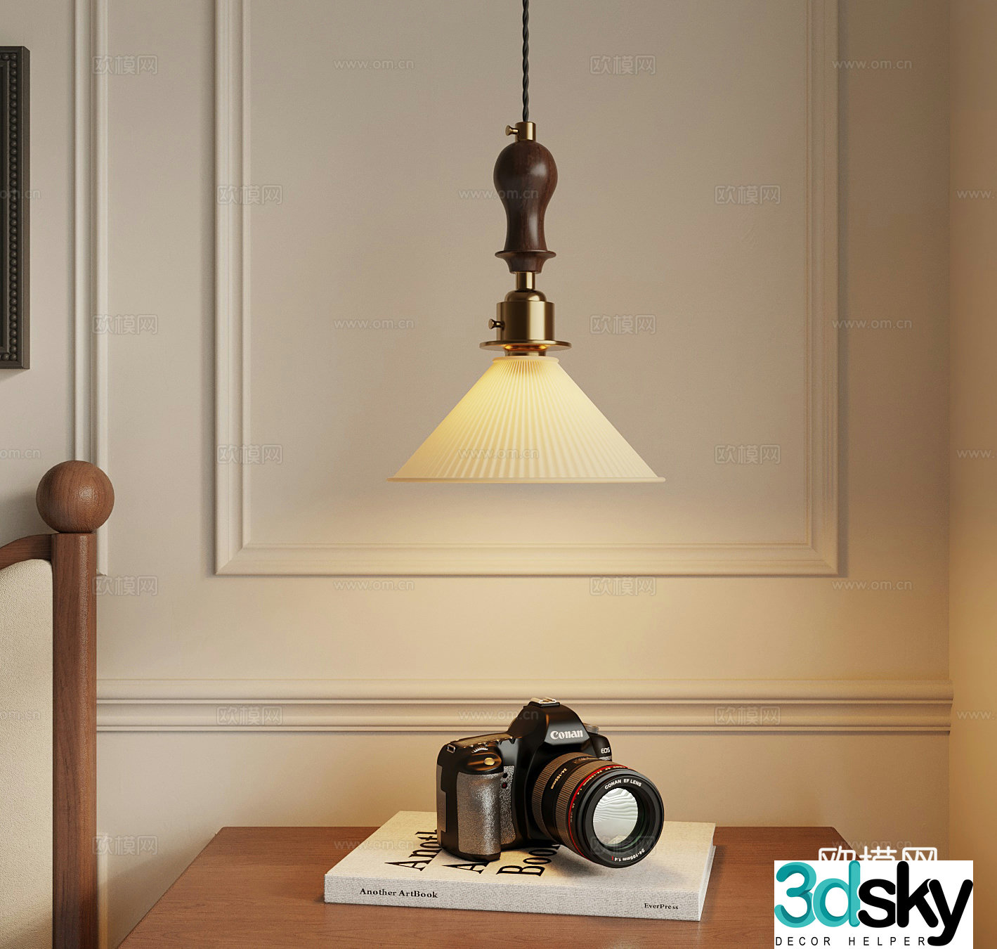 French medieval style chandelier small chandelier camera 3d model