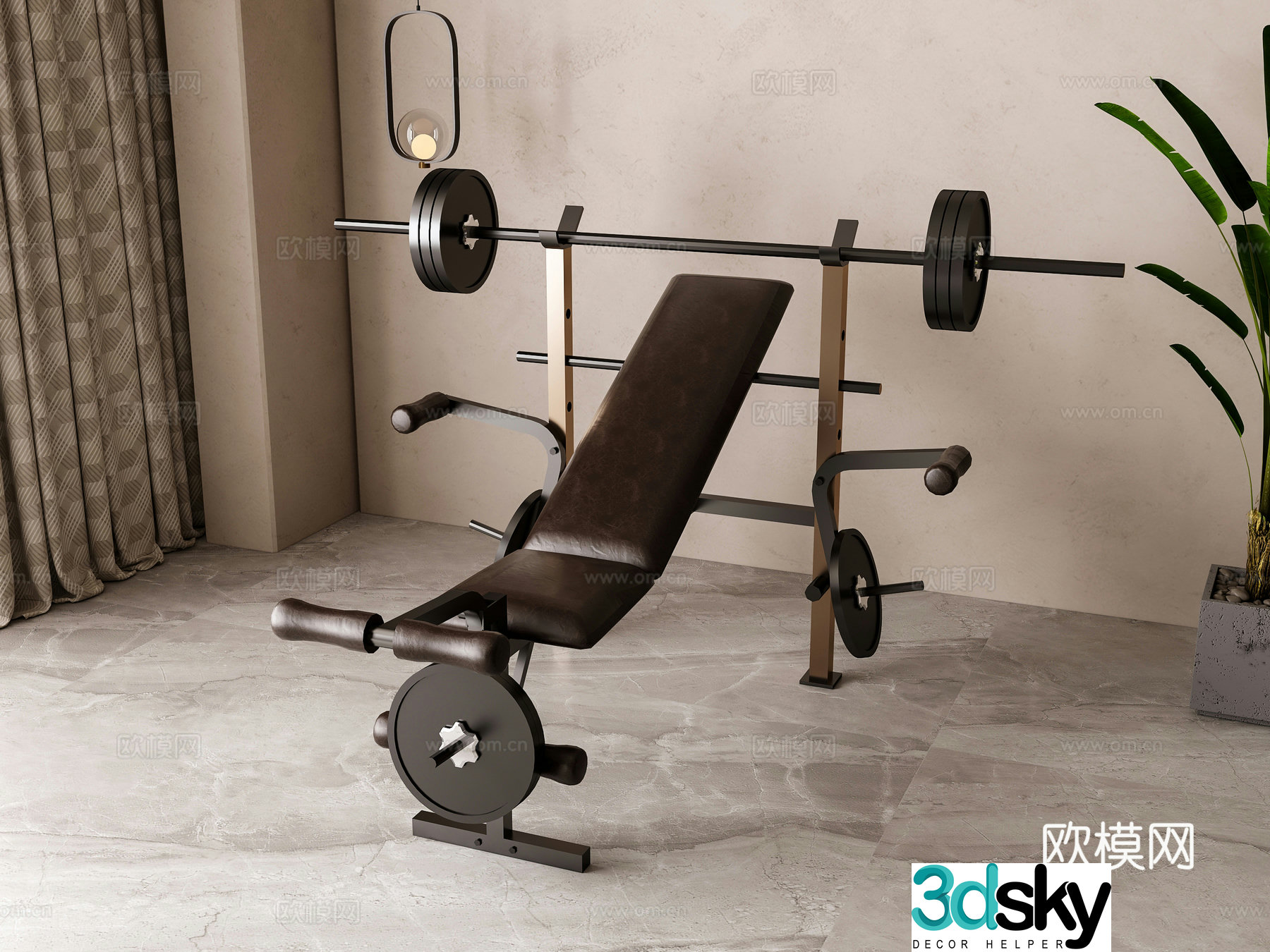 Modern sports equipment 3d model