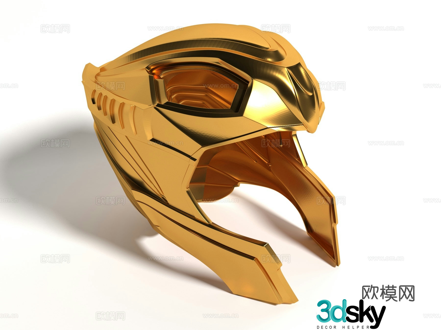 Modern style helmet ornament 3d model