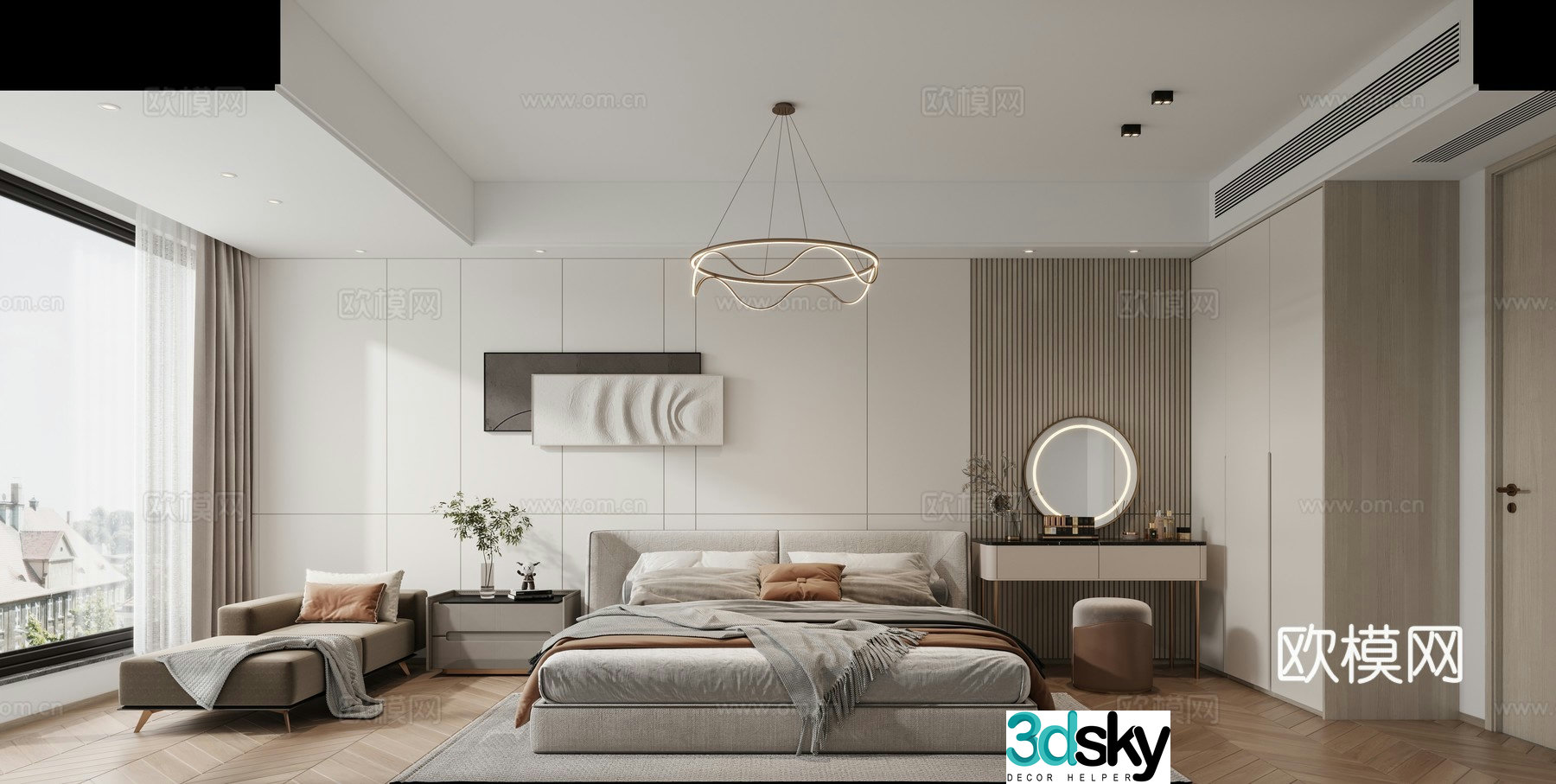Modern bedroom 3d model