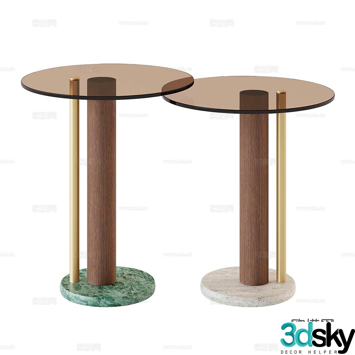 Modern Italian minimalist ATHENA side 3D model