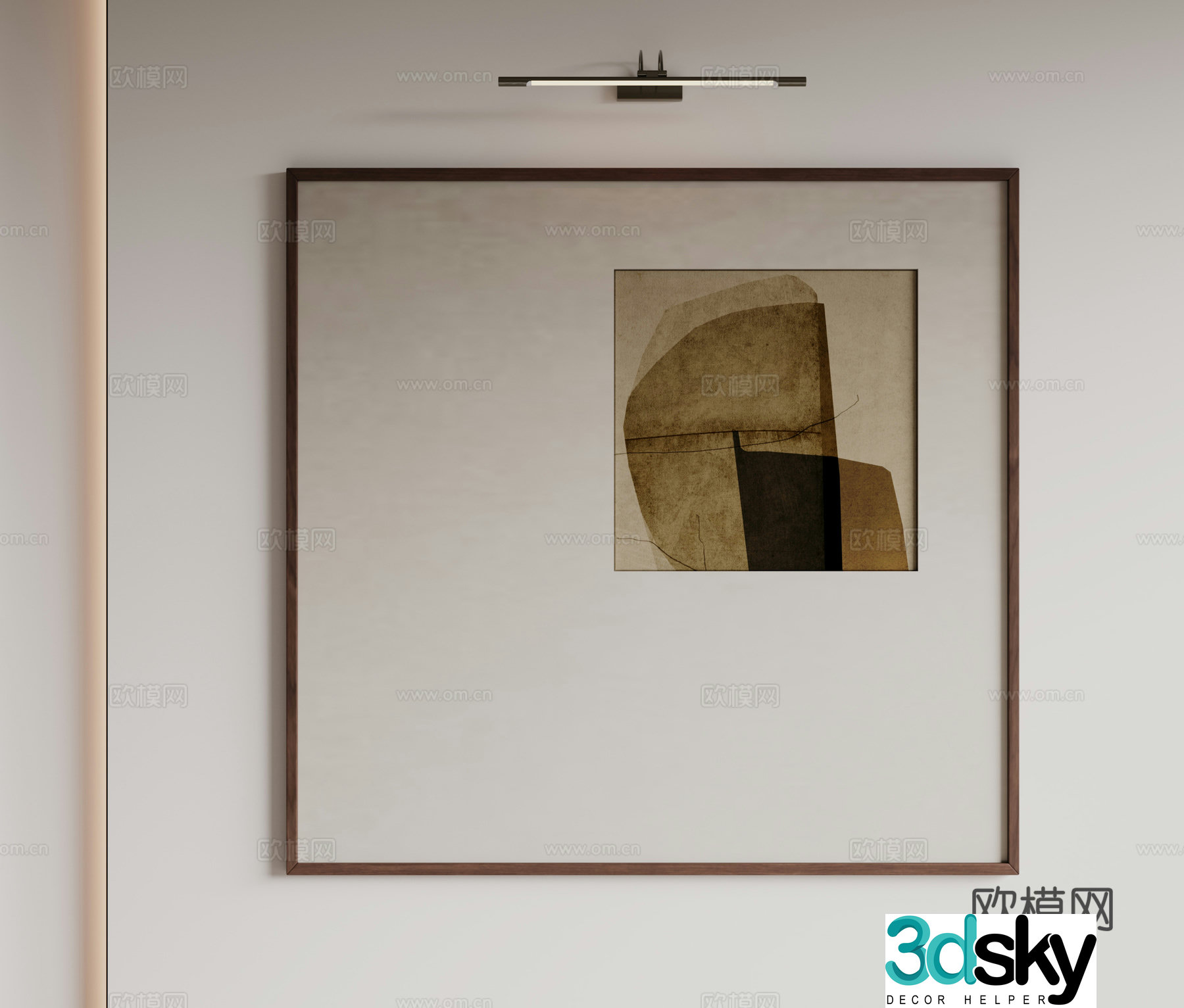 Modern minimalist decorative paintings Waviva medieval style hanging paintings cream style decoration paintings Italian style hanging paintings black and white 3D model