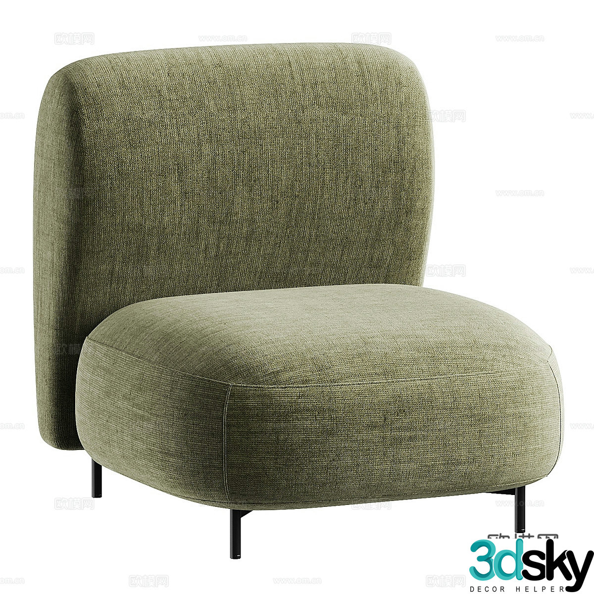 Sofa coffee table combination 3D model