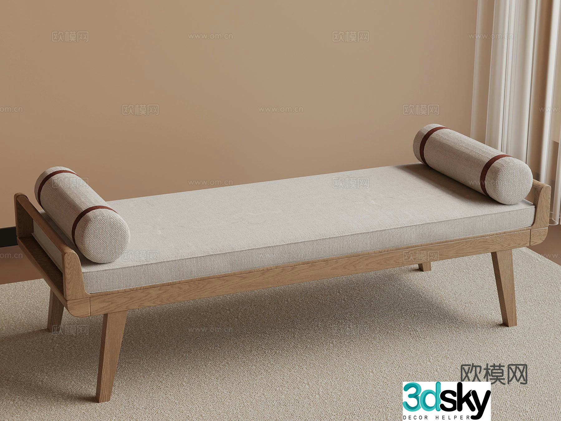 Modern shoe changing stool sofa 3d model