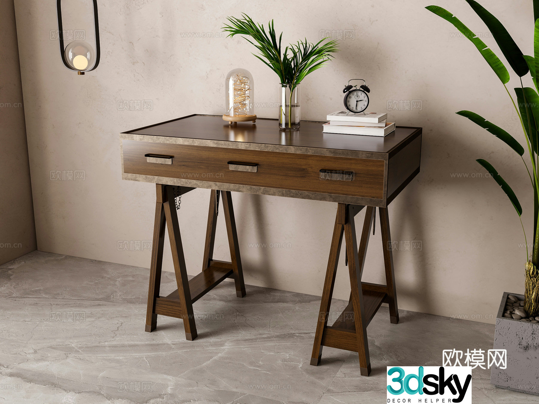 Nordic dressing table 3d model