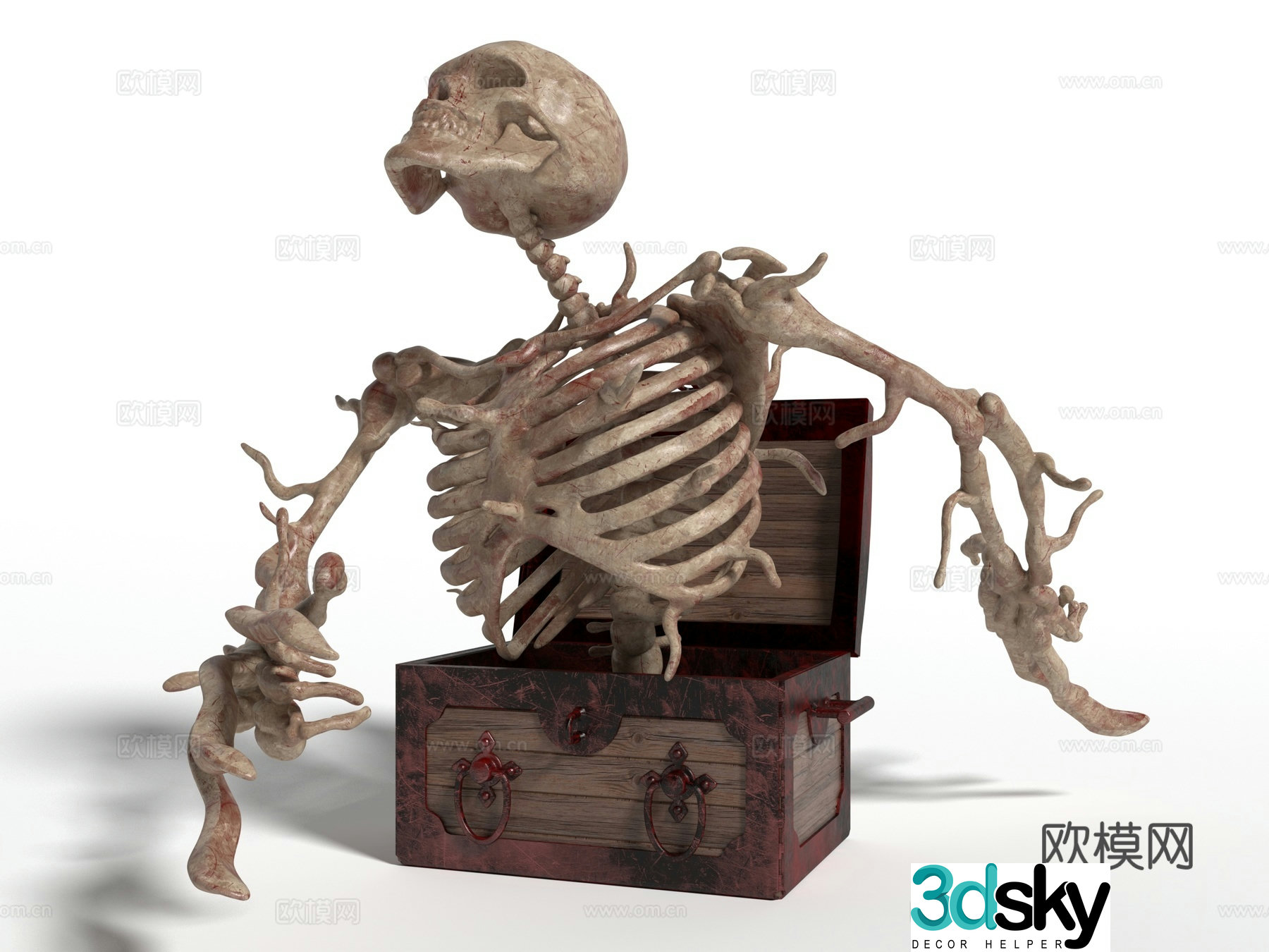 Modern style skull ornament 3d model