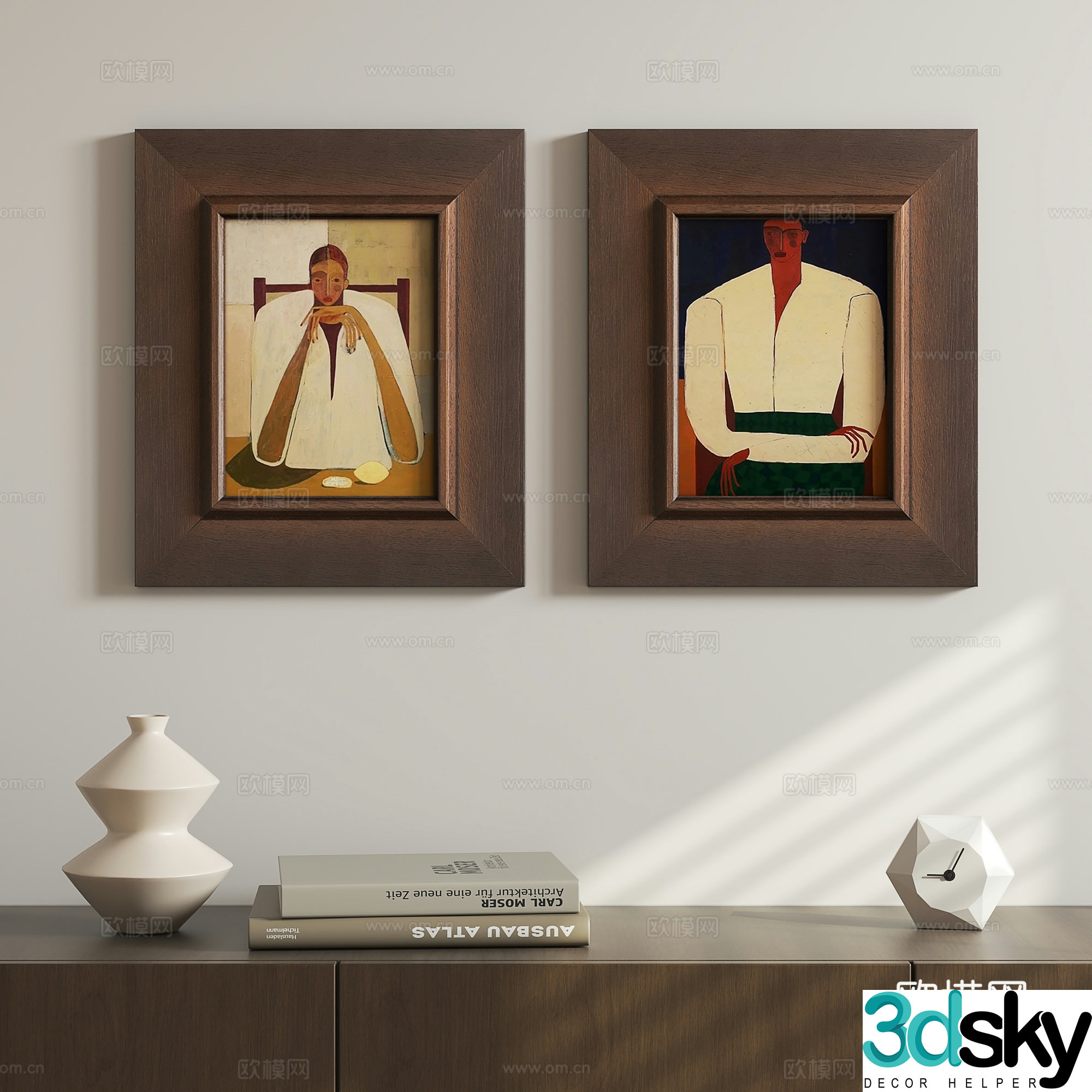 French retro hanging painting 3d model