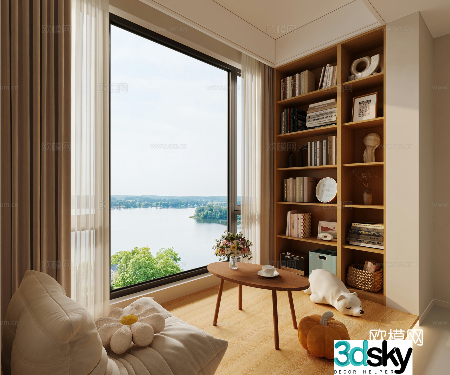 Medium style leisure balcony 3D model