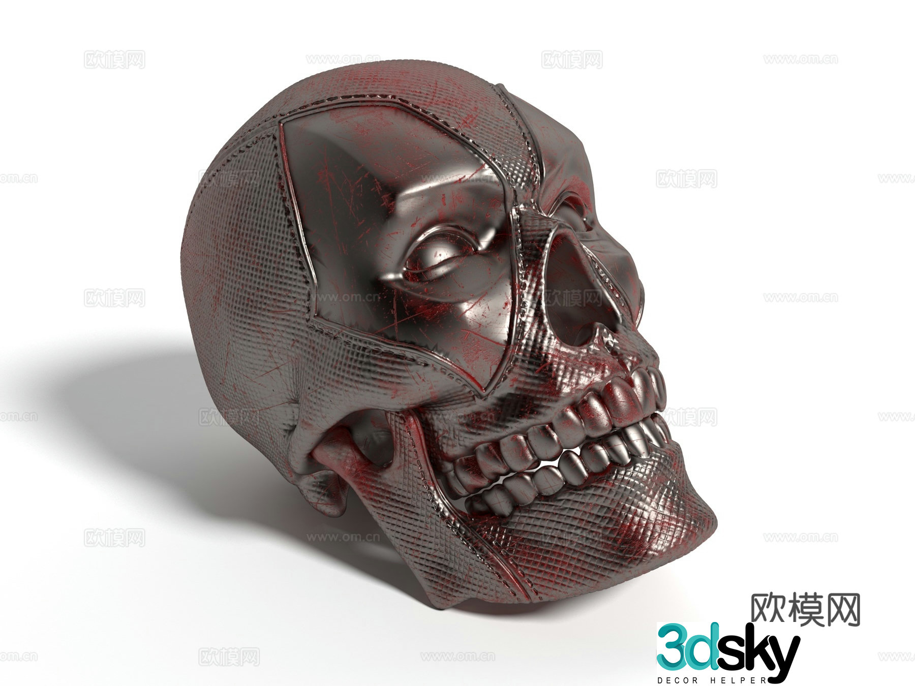 Modern style helmet ornament 3d model
