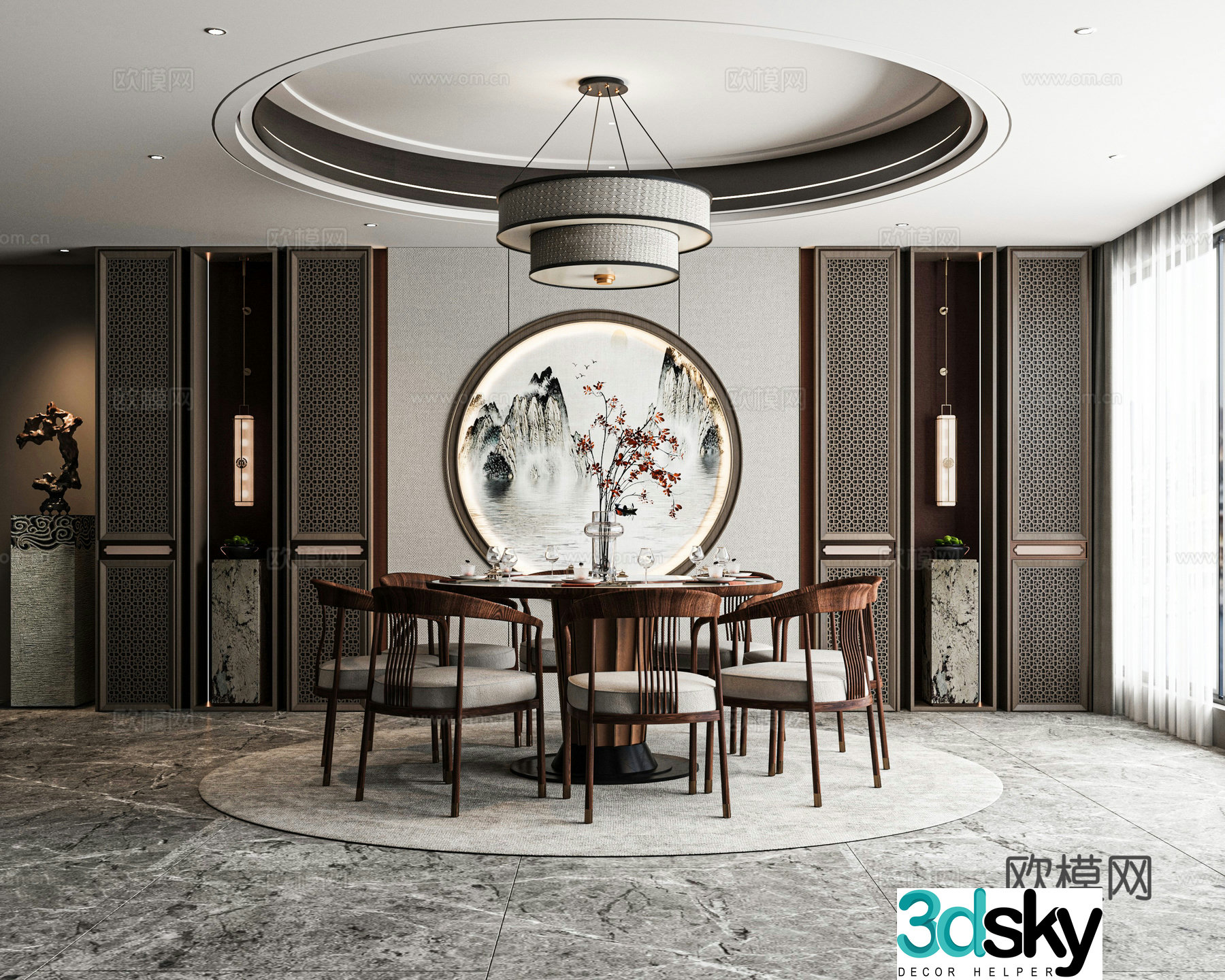 New Chinese restaurant 3D model
