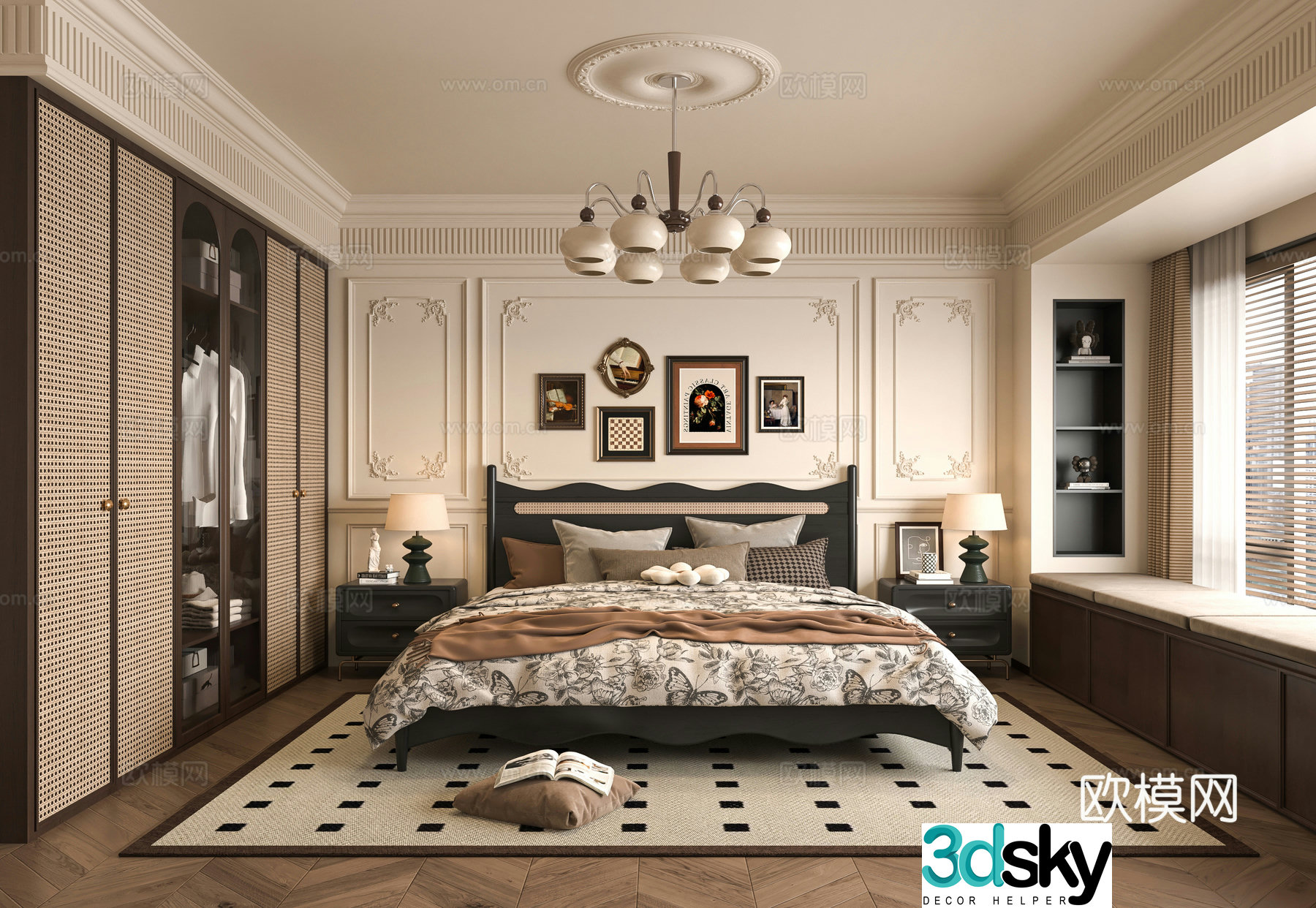 French bedroom 3d model