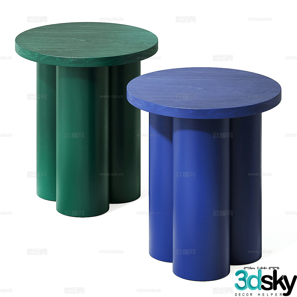 Modern Italian Oly stool 3d model